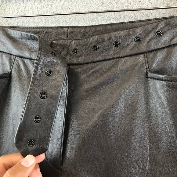 Vintage E3 Etcetera Pants Womens 8 Black Leathe Pants - Picture 10 of 11